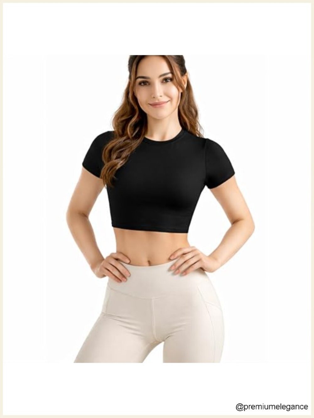 Double Lined Buttery Soft Compression Crop Top Y2K Fitted Tee